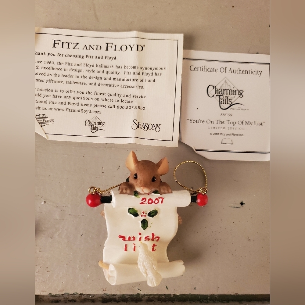 2007 charming tails ornament